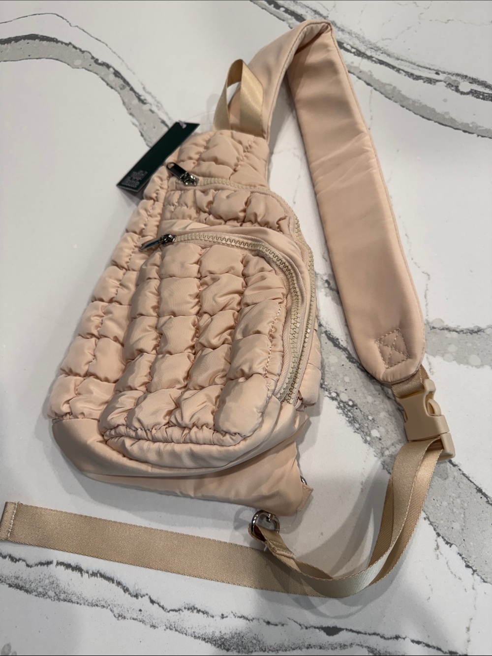NWT Wild Fable Puffer Crossbody Bag in Beige